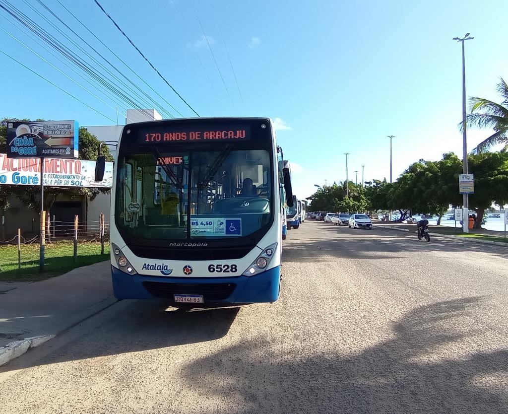 Confira itinerários de ônibus gratuitos para celebrações do aniversário de Aracaju nesta segunda