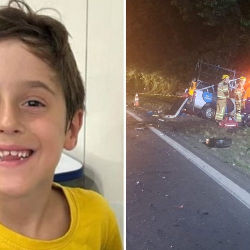 Menino de 6 anos que morreu em acidente com o pai é velado em Parobé